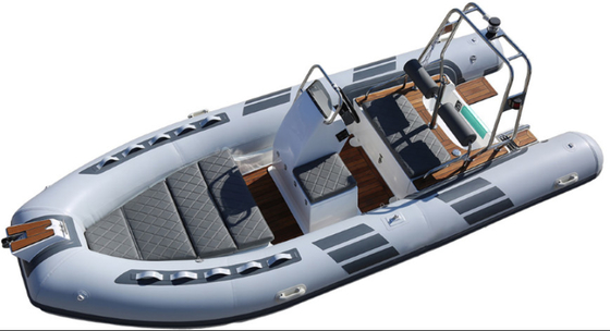 China 2022 orca  hypalon rigid rib  boat 16ft with fuel tank light grey rib480D with sundeck supplier