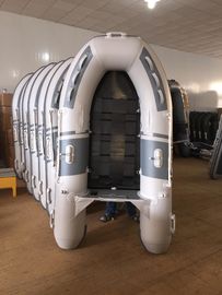 China Small Inflatable Sport Boat Flexible Floor 230 Cm With 2 - 75HP Outboard Engine supplier