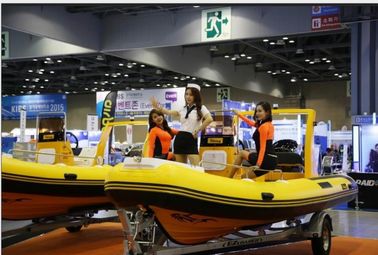 China 17ft orca hypalon inflatable rib boat  rib520A with sunbed center console rear cabin CE certificate supplier