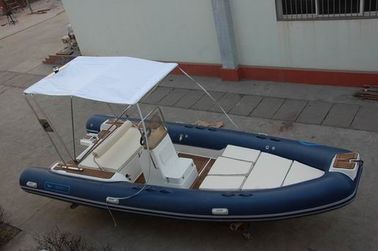 China 6m Luxury Inflatable Rib Boat 1587 KGS Light Boat With Fiberglass Step supplier