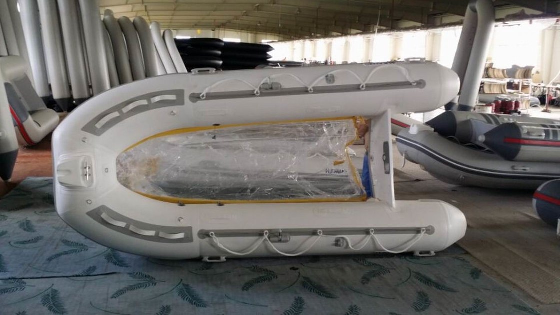45KGS Small Glass Bottom Boat Transparent Hull PVC / Hypalon 3.0m For