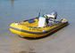 Fiberglass Hull Small Rib Boat 3.9 M Yellow Dimensional Stability With Boat Trailer supplier