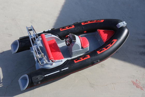 China 2022 portable inflatable boat  inflatable rigid hull boats 430cm length with fuel back cabin rib430B supplier