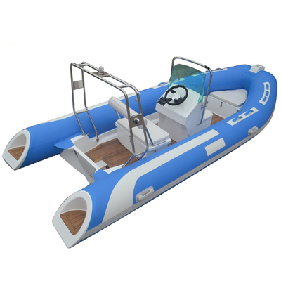 China 2022  orca inflatable  boat  480cm length with light arch  rib480A with teak floor supplier