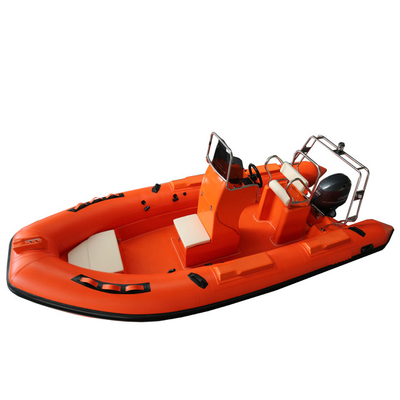 China 2022   inflatable fishing boat rib FRP 5.2m orca hypalon with steering wheel rib520W supplier