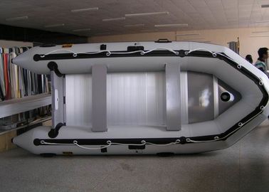 China PVC 430 Cm Inflatable Sport Boat Easy Take Against Abrasion With Foot Pump supplier