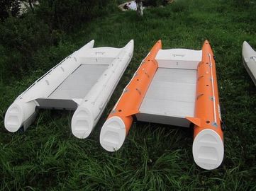 China Environment Concerned Catamaran Fishing Boats , 500cm PVC Fabric Catamaran Power Boats supplier