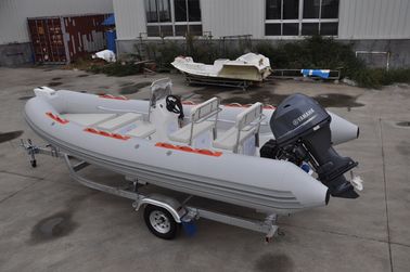 China 540cm orca Hypalon patrolling  and rescuing   inflatable rib boat  rib540 with  center console more seats supplier