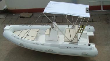 China 550cm orca hypalon large panga boat  sunbath bed  inflatable rib boat rib550 with bimini top supplier