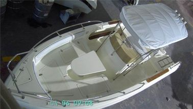 China White 20.5 Feet  Custom Built Yachts , Racing Sailing Boats With Large Bed Cushions supplier