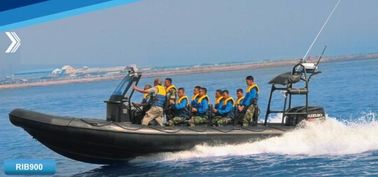 China 32 Feet Inflatable Rib Boat Large Passenger Ship For Army Patrolling / Rescuing supplier