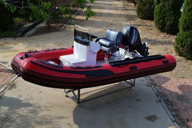 China Medium Size Aluminum Rib Boat Hypalon Tube 420cm Removable With Seat supplier