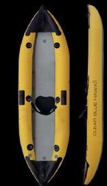 China Bottom Transparent Inflatable Sea Kayak One Man Inflatable Kayak With 2 Fabric Seats supplier