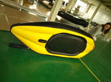China Single Person Inflatable Sea Kayak Whitewater Inflatable Kayak Airmat Floor With Cover supplier