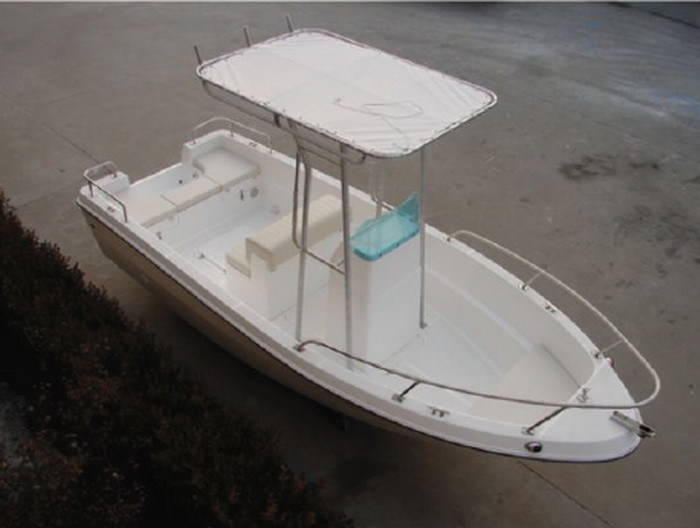 FRP Hull Fiberglass Fishing Boats Fixed Canopy Small Fiberglass Boats