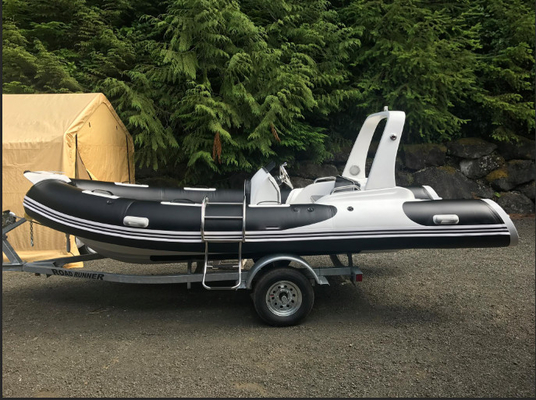 2022  inflatable  boat with motor 17ft PVC or hypalon with sundeck light grey RIB520C supplier