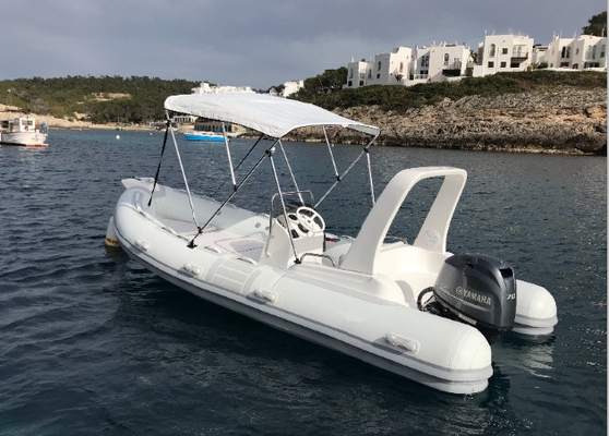 2022  large rigid hull with motor 17ft PVC or hypalon with sundeck light grey RIB520C supplier