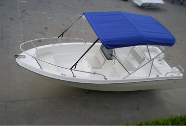 Deep Sea Fishing Boats Move Smoothly , 5m Long 4 Man Pontoon Boat For Fishing Fields supplier