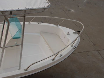 FRP Hull Fiberglass Fishing Boats Fixed Canopy Small Fiberglass Boats For Tourist Business supplier