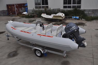 540cm orca Hypalon patrolling  and rescuing   inflatable rib boat  rib540 with  center console more seats supplier