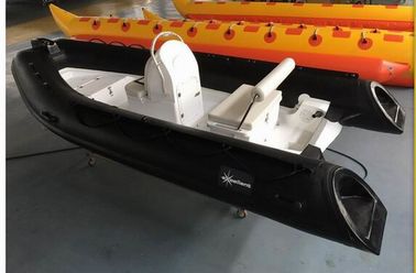 Fiberglass Inflatable Rigid Hull Boats 4.3m Orca Hypalon With Inflatable Tube supplier