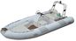 Rigid Hull Inflatable Fishing Pontoon Boats Light Grey 16 Feet With Sunbed supplier