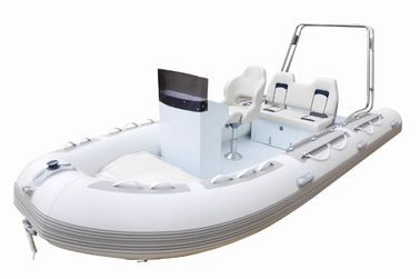 Durable Luxury Aluminum Rib Boat 216 Cm Width Impermeable Heavy Duty Deep - V Alloy Hull supplier