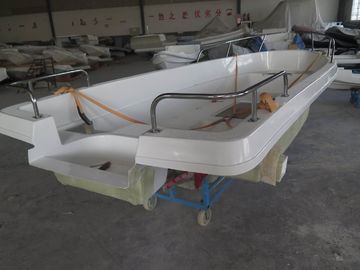 Deep Sea Fishing Boats Move Smoothly , 5m Long 4 Man Pontoon Boat For Fishing Fields supplier