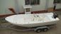 White 6.8m Fiberglass Fishing Boats 120L Fuel Tank 3 Rod Holders  With Trailer supplier