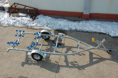 Professional Galvanized Steel Boat Trailer 550cm Durable Single Axle Boat Trailer supplier