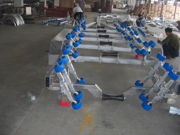 Heavy Duty Galvanized Boat Trailer For Rib Boats , 960 cm Dual Axle Boat Trailer supplier