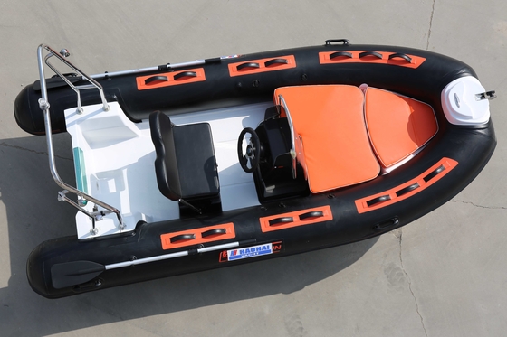 Max Power 20HP/14.91KW Small Rib Boat designed with Self-bailing and Fiberglass supplier