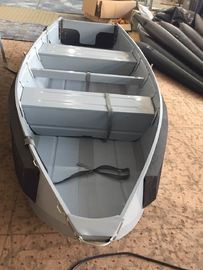 Rowing folded  full Aluminum rib boat  with protective pontoons supplier